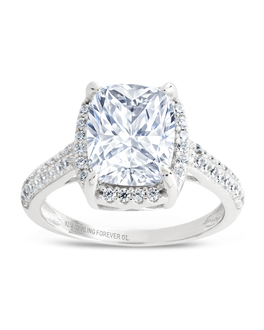 Sterling Silver Jessa CZ Radiant Ring
