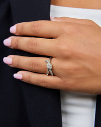 Sterling Silver Irene CZ Twisted Ring - Sterling Forever