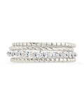 Sterling Silver Cassidy CZ Layered Textured Ring - Sterling Forever