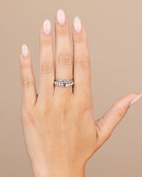 Sterling Silver Cassidy CZ Layered Textured Ring - Sterling Forever