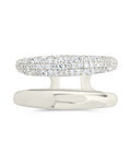 Sterling Silver Maisey CZ Studded Open Ring - Sterling Forever