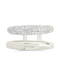 Sterling Silver Maisey CZ Studded Open Ring - Sterling Forever