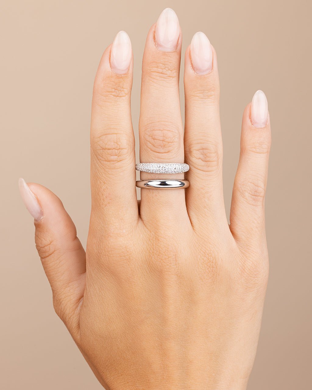 Sterling Silver Maisey CZ Studded Open Ring - Sterling Forever