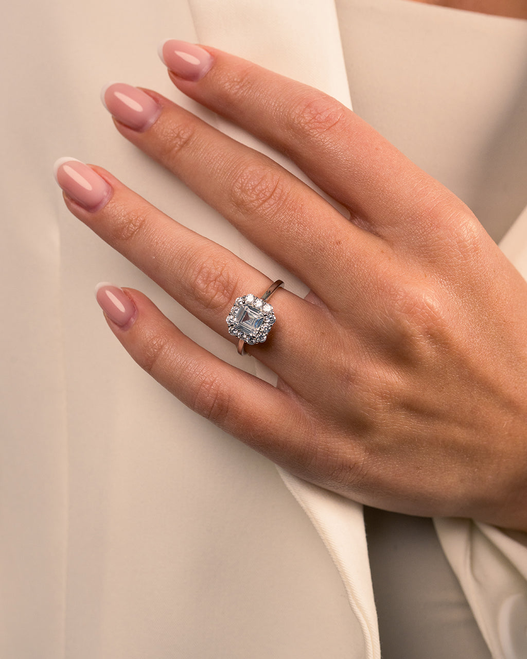 Sterling Silver Shaina CZ Cushion Ring