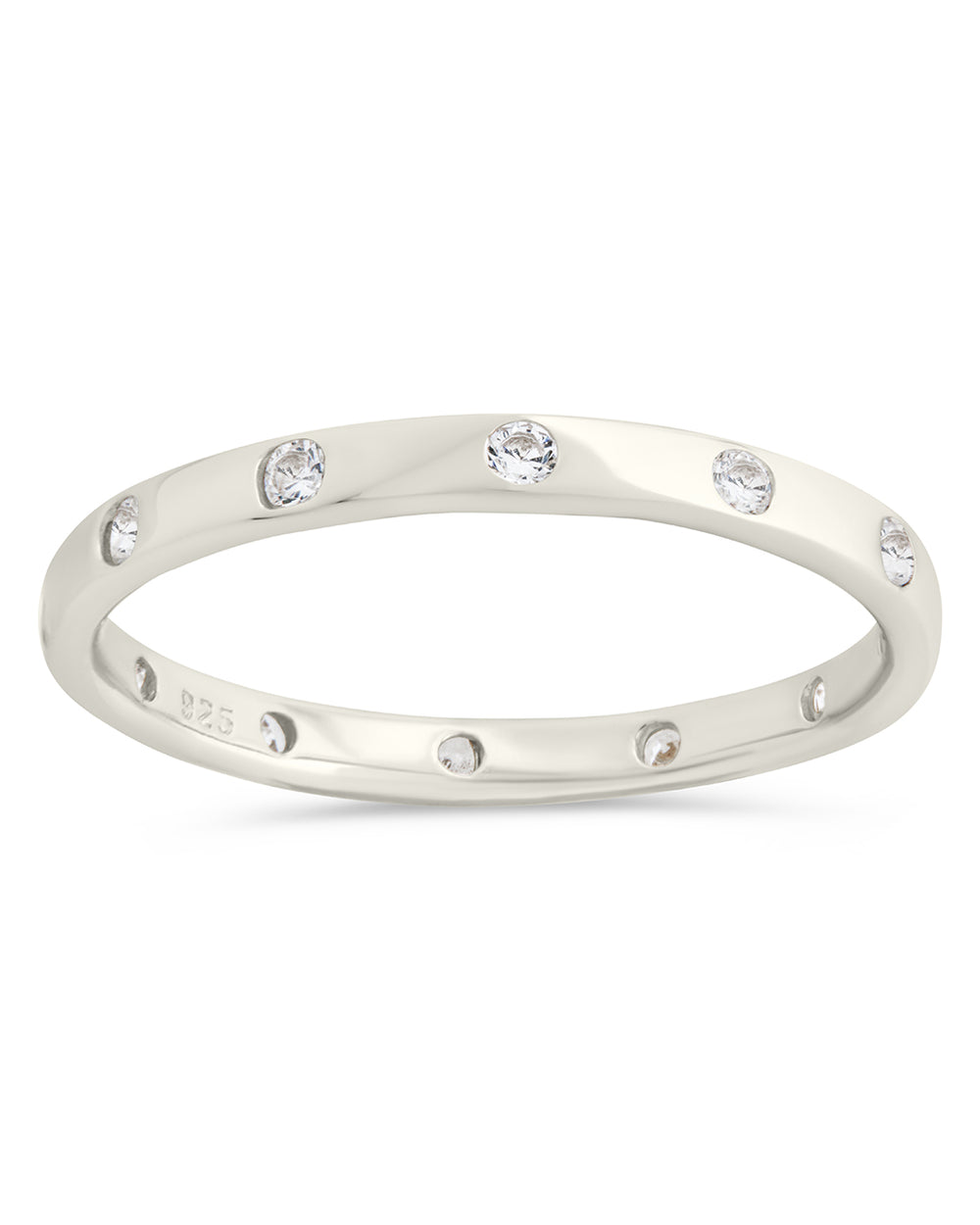 Sterling Silver Mindy CZ Studded Ring