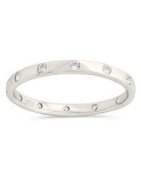 Sterling Silver Mindy CZ Studded Ring - Sterling Forever