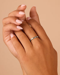 Sterling Silver Mindy CZ Studded Ring - Sterling Forever