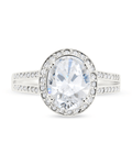 Sterling Silver Susan CZ Halo Ring - Sterling Forever