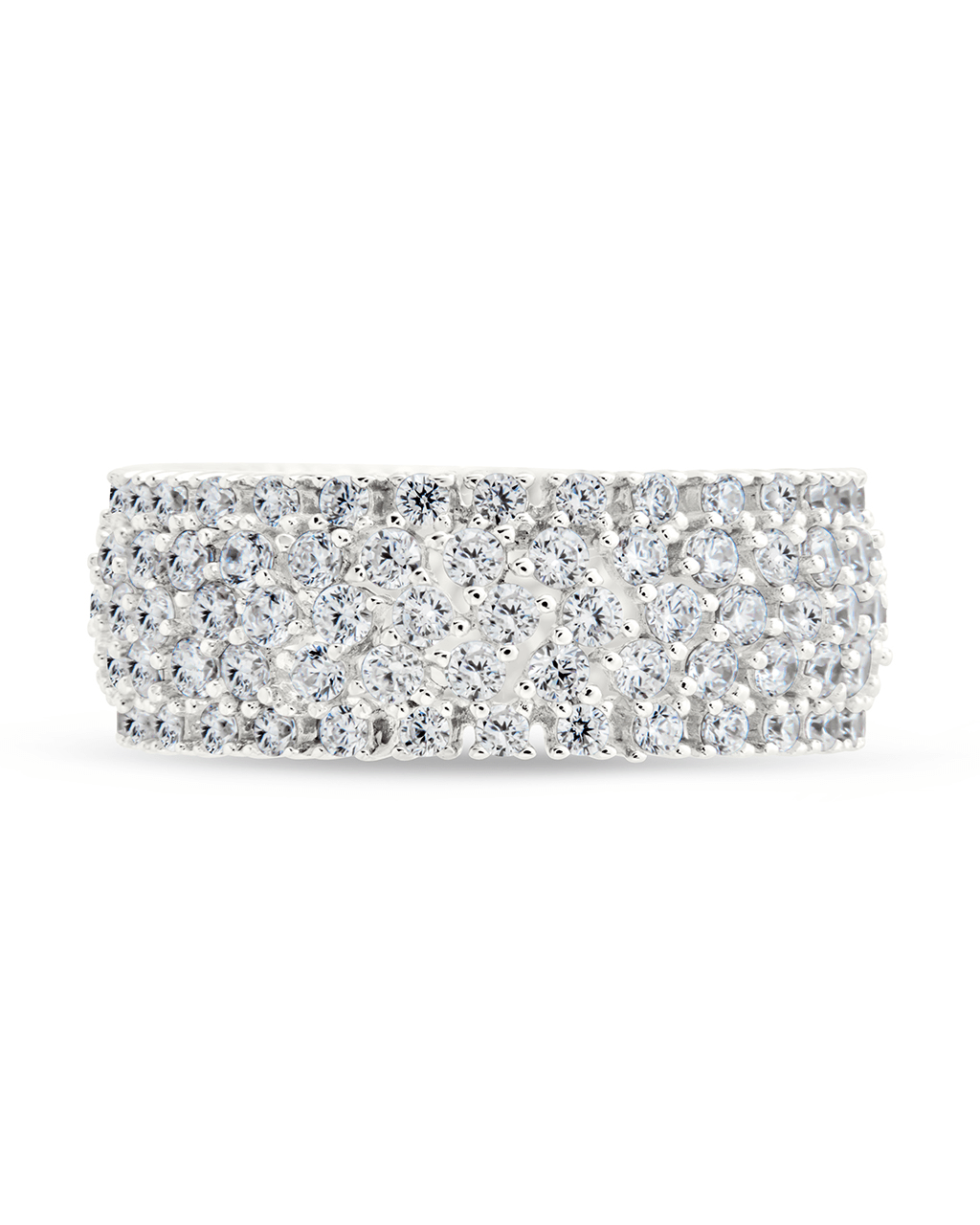 Sterling Silver Yvonne CZ Stacking Ring - Sterling Forever