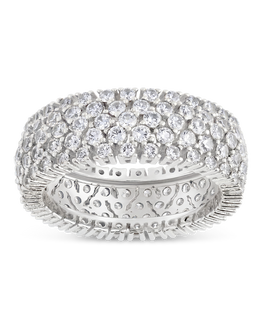 Sterling Silver Yvonne CZ Stacking Ring