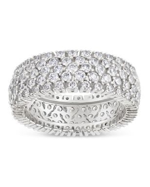 Sterling Silver Yvonne CZ Stacking Ring