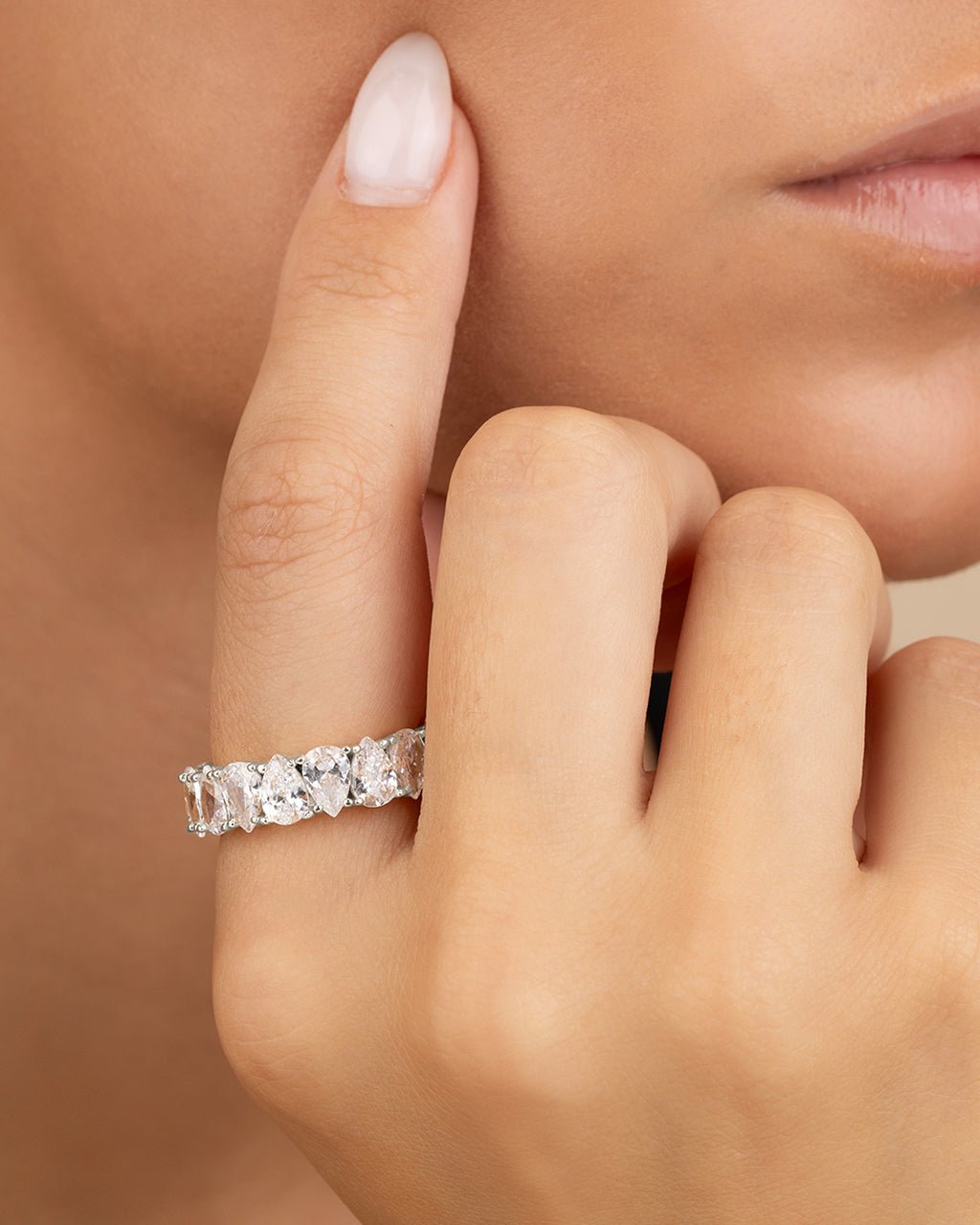 Sterling Silver Janis CZ Eternity Band Ring - Sterling Forever