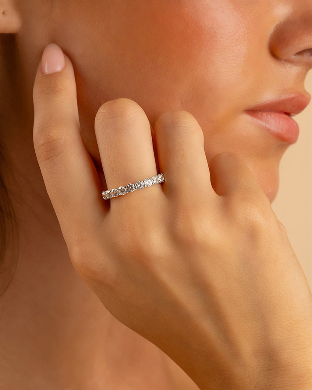 Sterling Silver Gracie CZ Eternity Ring - Sterling Forever