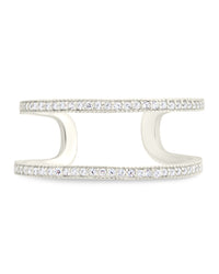 Sterling Silver Wendy CZ Stacking Open Band Ring
