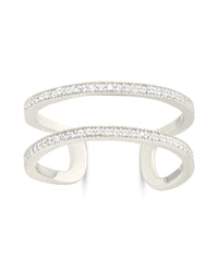 Sterling Silver Wendy CZ Stacking Open Band Ring