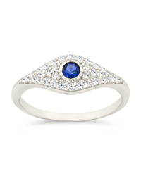 Sterling Silver Mozzie Evil Eye Ring - Sterling Forever