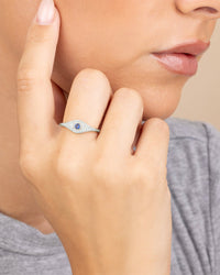 Sterling Silver Mozzie Evil Eye Ring - Sterling Forever