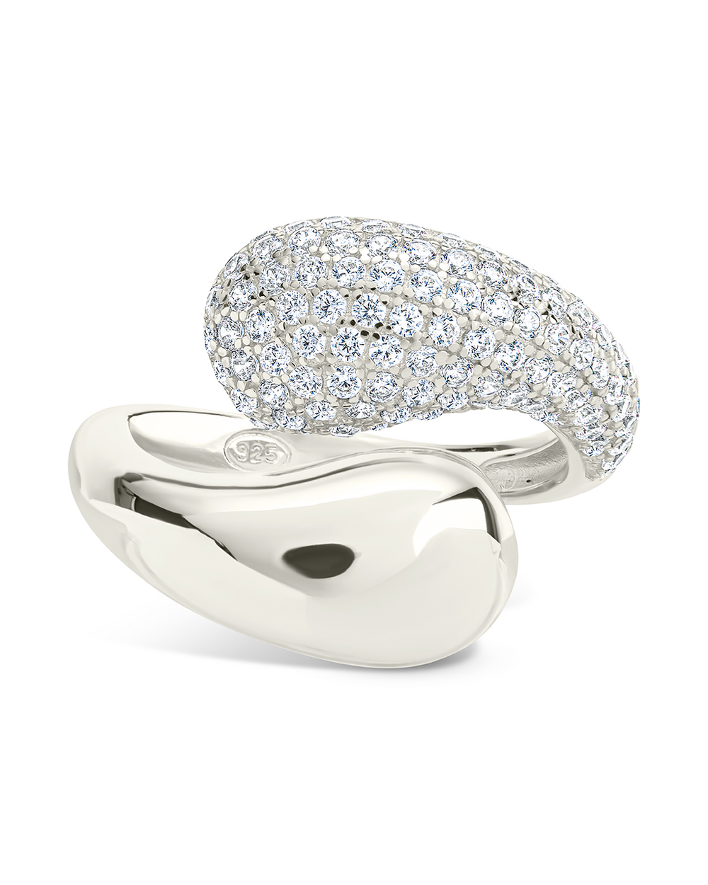 Sterling Silver Cecilia CZ Open Ring