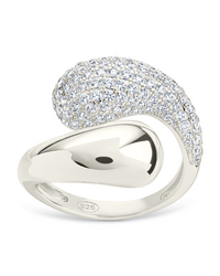 Sterling Silver Cecilia CZ Open Ring - Sterling Forever