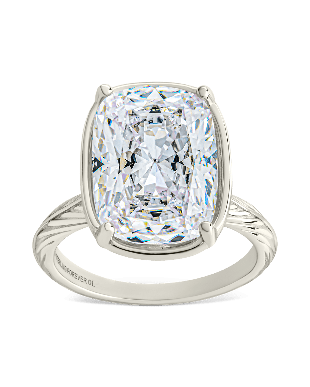 Sterling Silver Elongated Cushion Cocktail Ring - Sterling Forever
