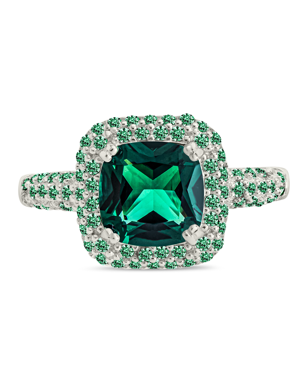 Sterling Silver Emerald CZ Legacy Ring