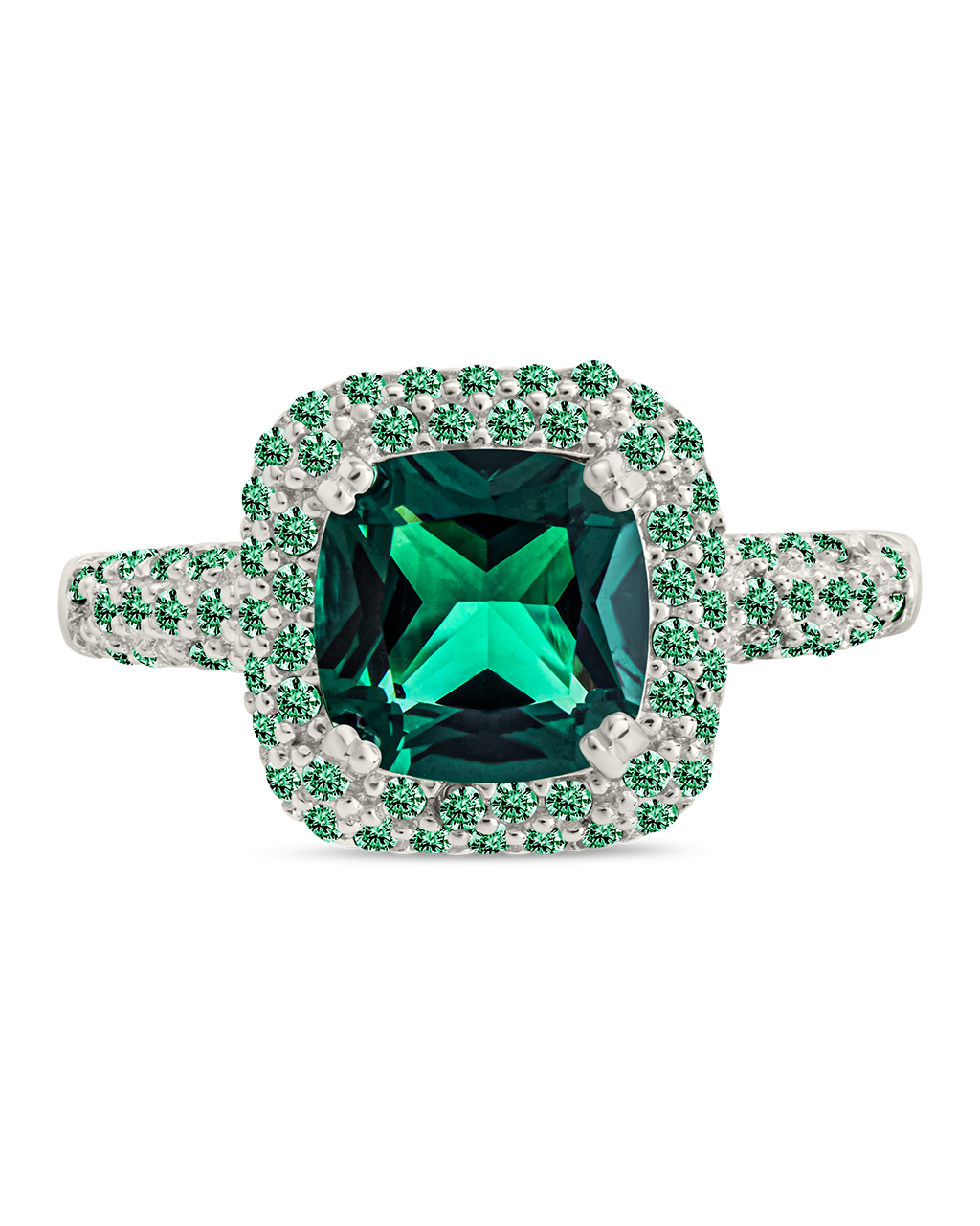 Sterling Silver Emerald CZ Legacy Ring