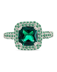 Sterling Silver Emerald CZ Legacy Ring - Sterling Forever