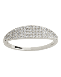 Sterling Silver Pave Signet Ring - Sterling Forever