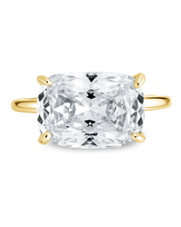 Sterling Silver Cushion East-West Ring