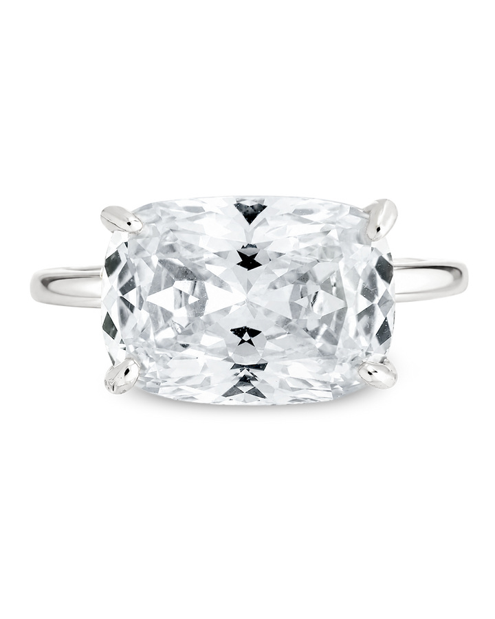 Sterling Silver Cushion East-West Ring