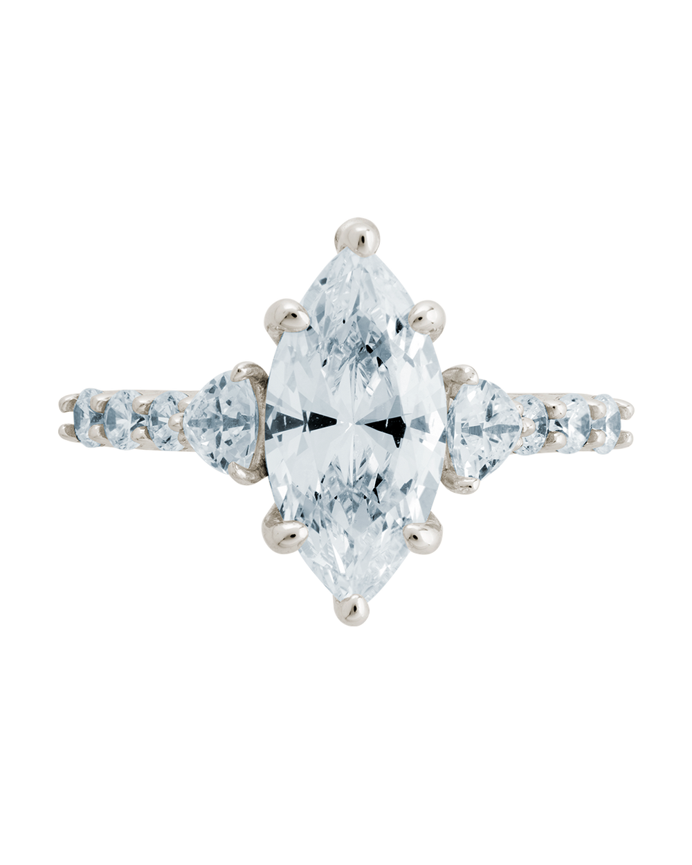 Sterling Silver Marquise & Trillion Ring