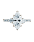 Sterling Silver Marquise & Trillion Ring - Sterling Forever