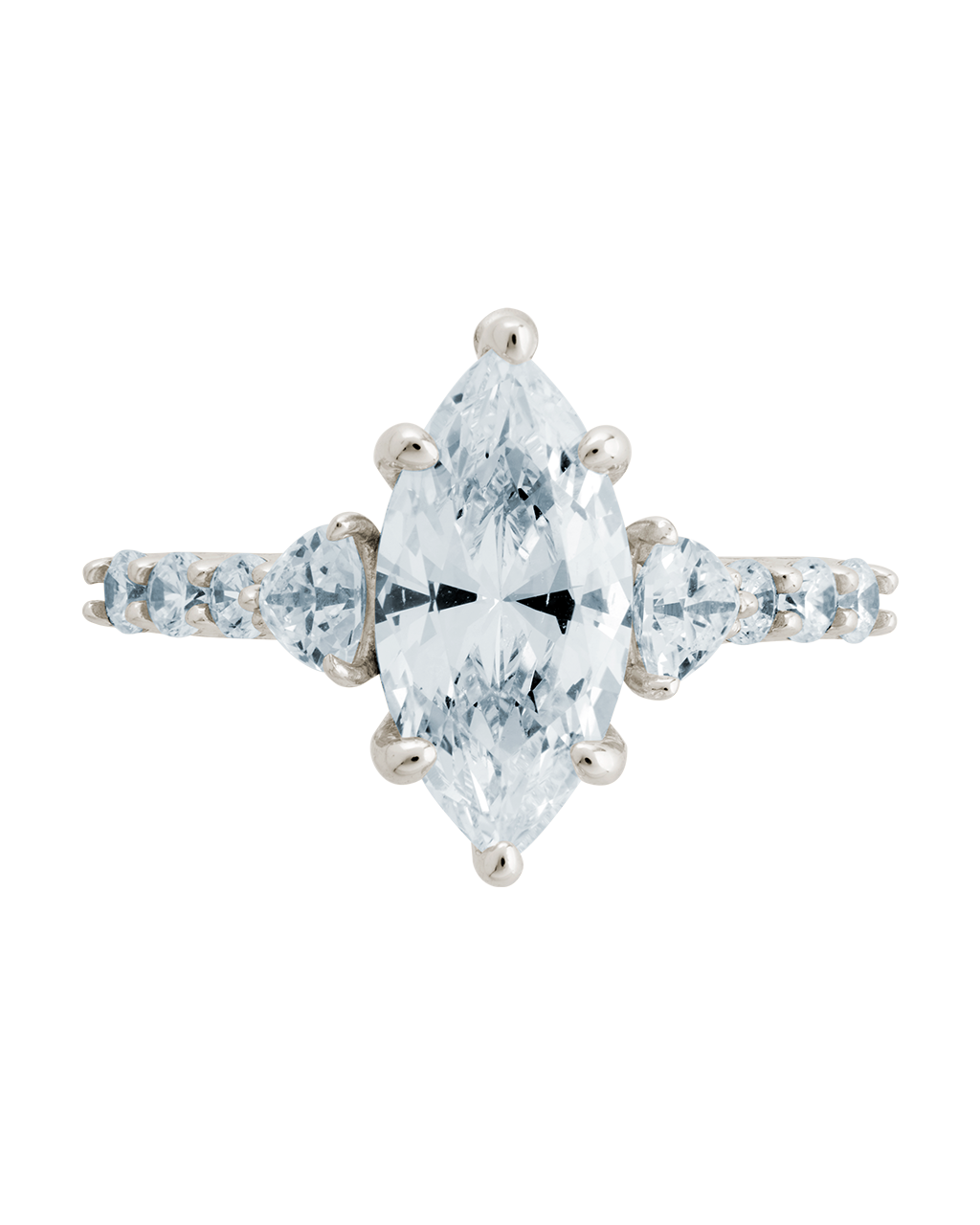 Sterling Silver Marquise & Trillion Ring