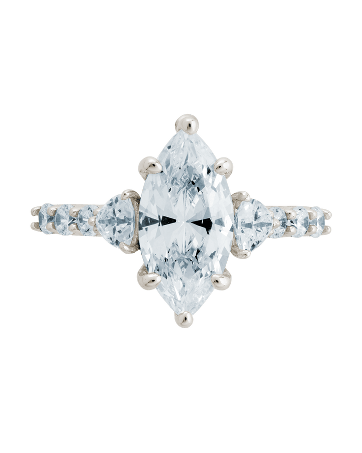 Sterling Silver Marquise & Trillion Ring