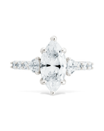 Sterling Silver Marquise & Trillion Ring