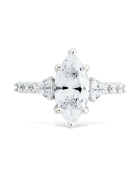 Sterling Silver Marquise & Trillion Ring
