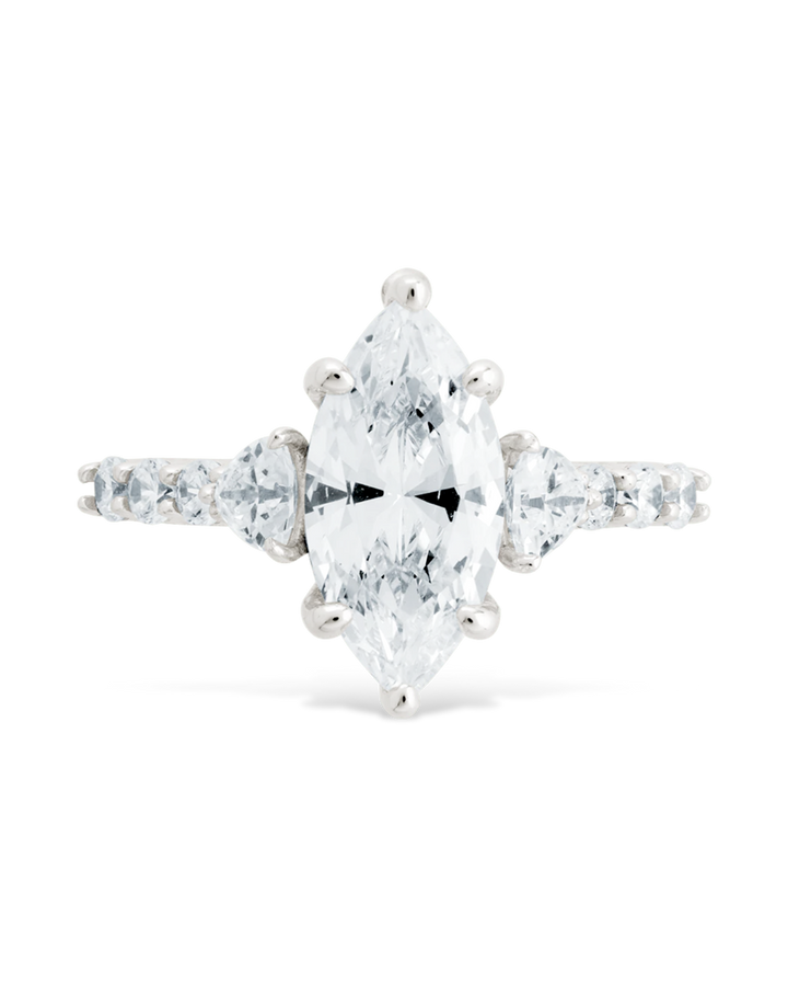 Sterling Silver Marquise & Trillion Ring