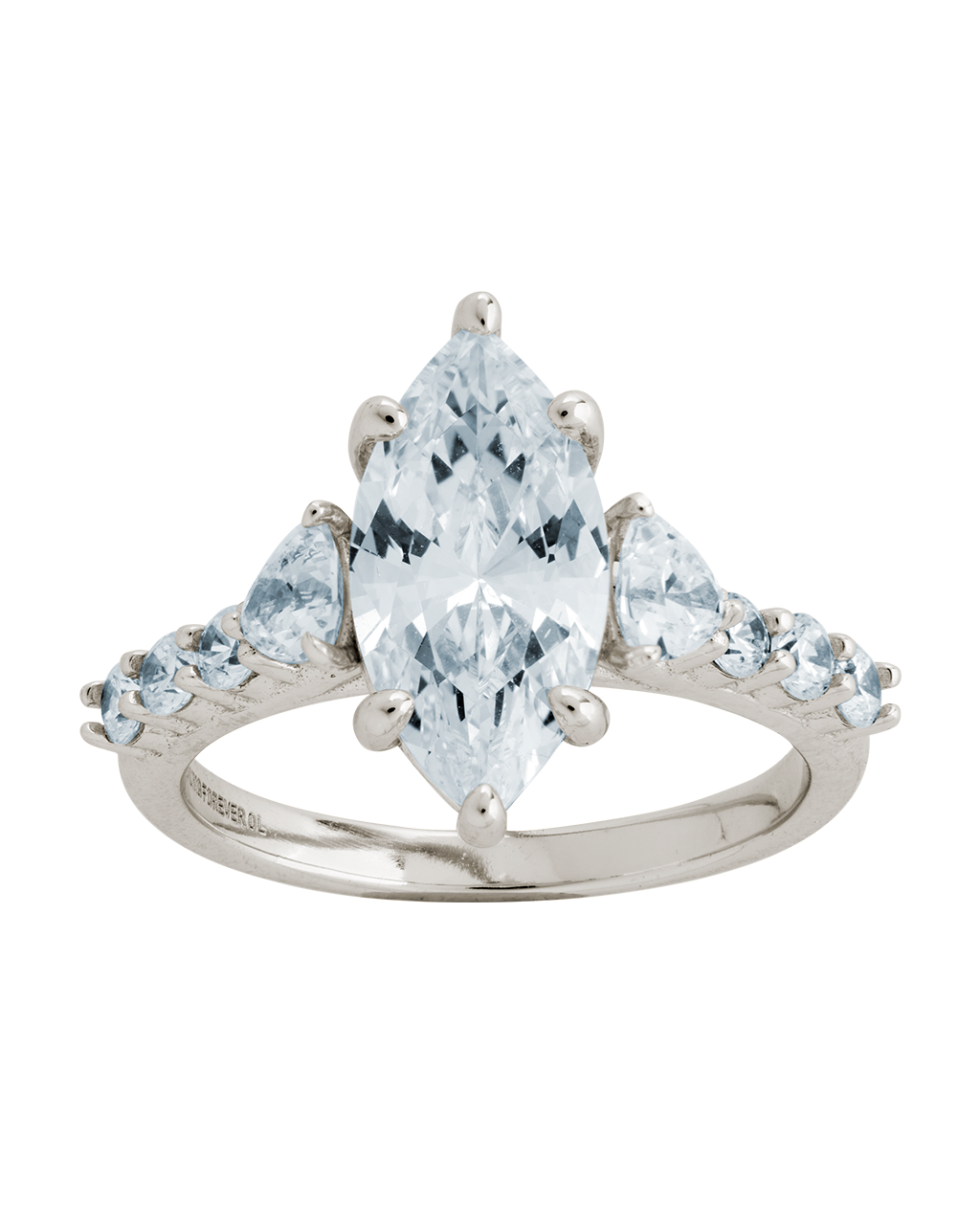 Sterling Silver Marquise & Trillion Ring