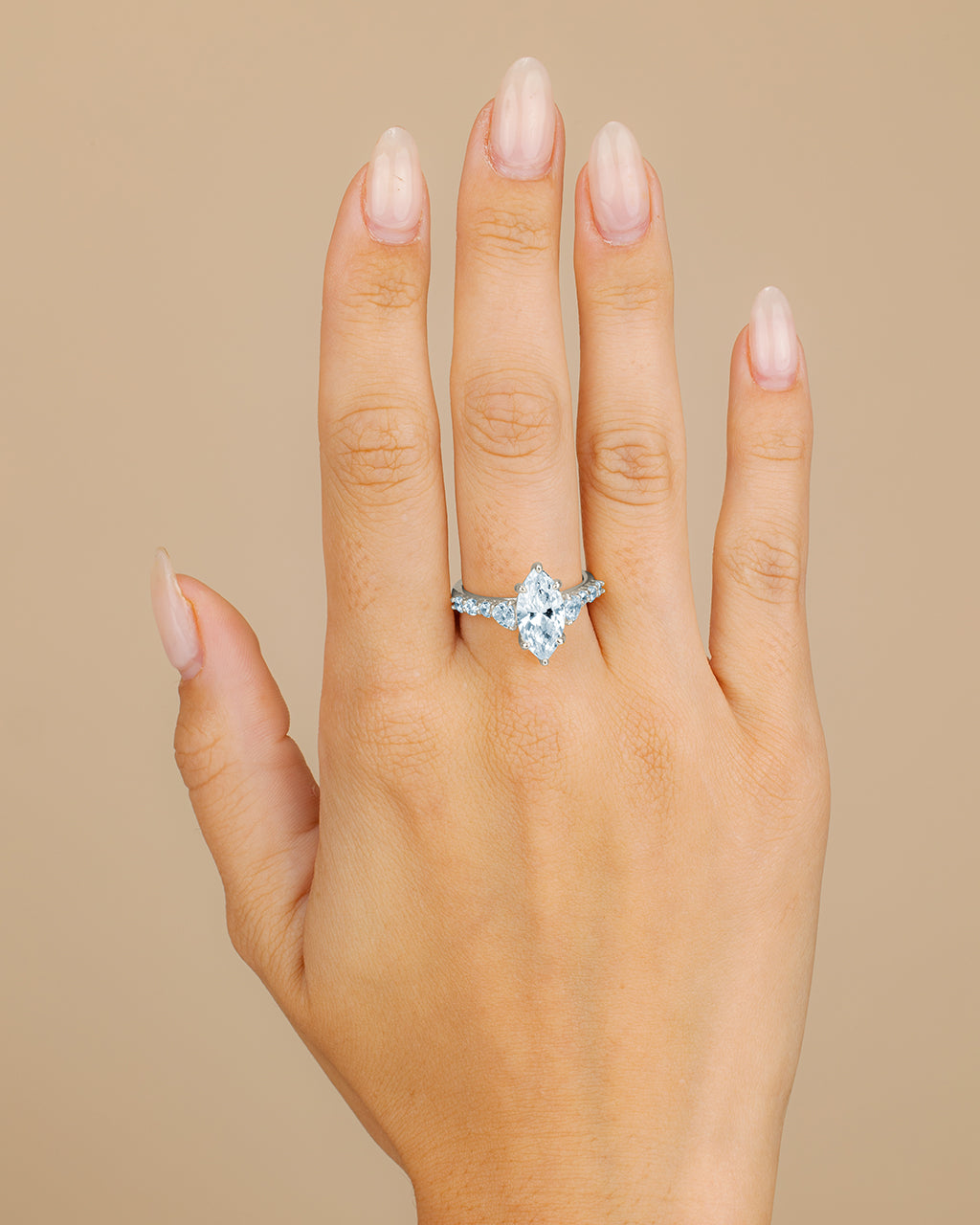 Sterling Silver Marquise & Trillion Ring