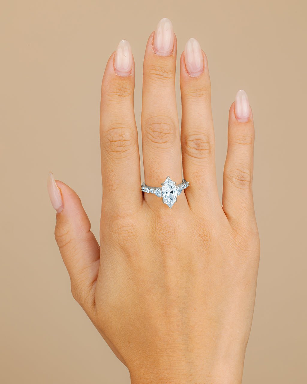 Sterling Silver Marquise & Trillion Ring - Sterling Forever