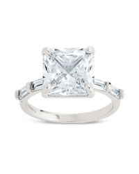 Sterling Silver Princess Baguette Ring - Sterling Forever