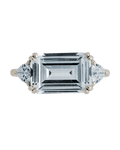 Sterling Silver Emerald & Trillion Ring - Sterling Forever