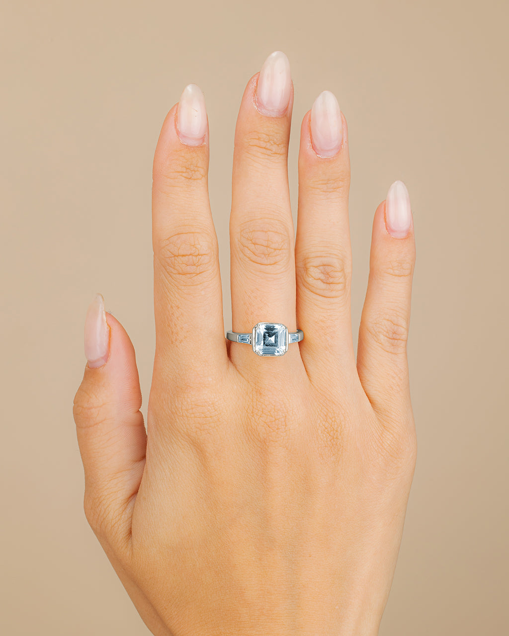 Sterling Silver Asscher Baguette Ring