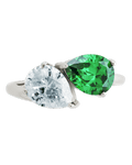 Sterling Silver Pear Toi et Moi Ring - Sterling Forever