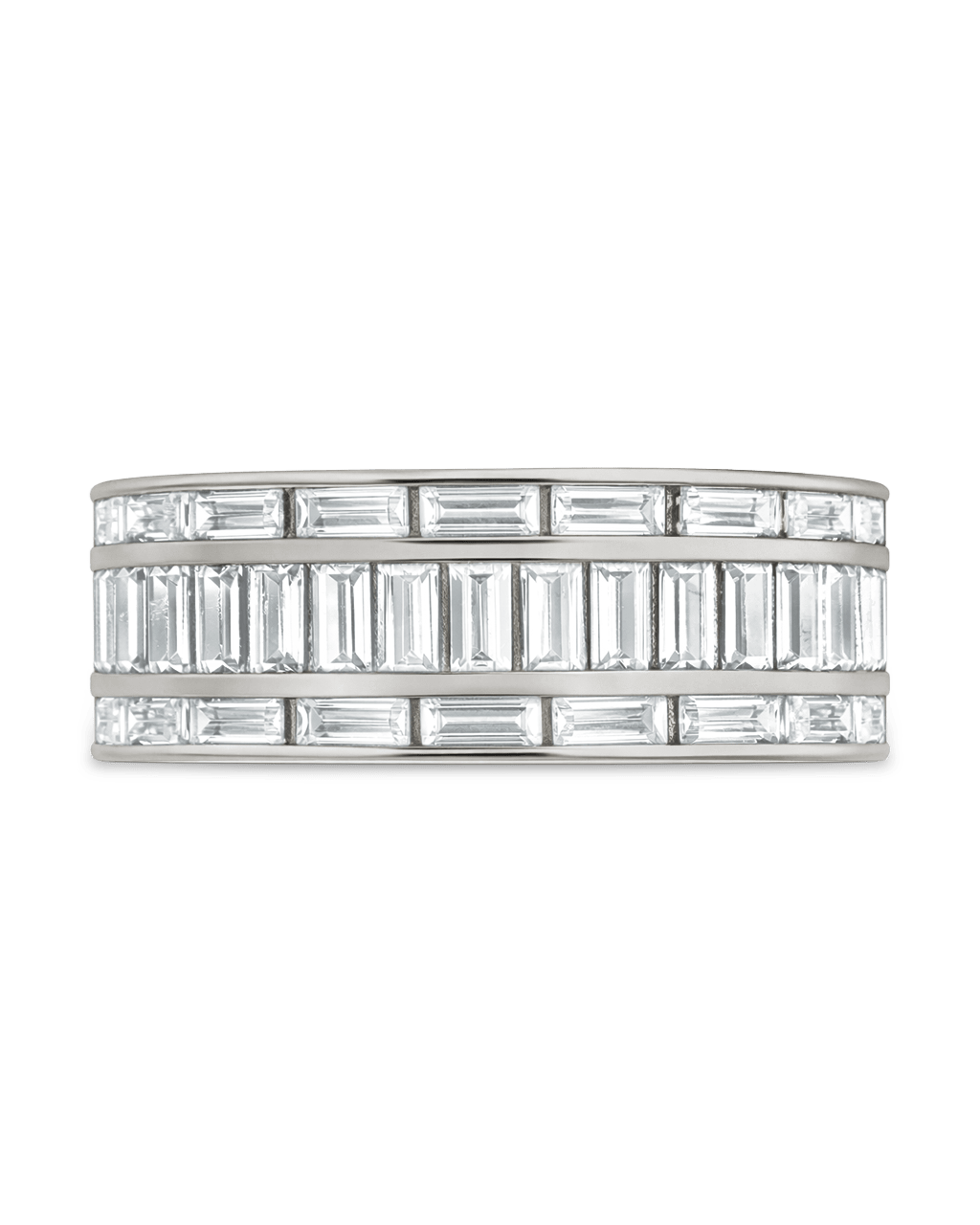 Sterling Silver Kate Baguette Eternity Ring - Sterling Forever