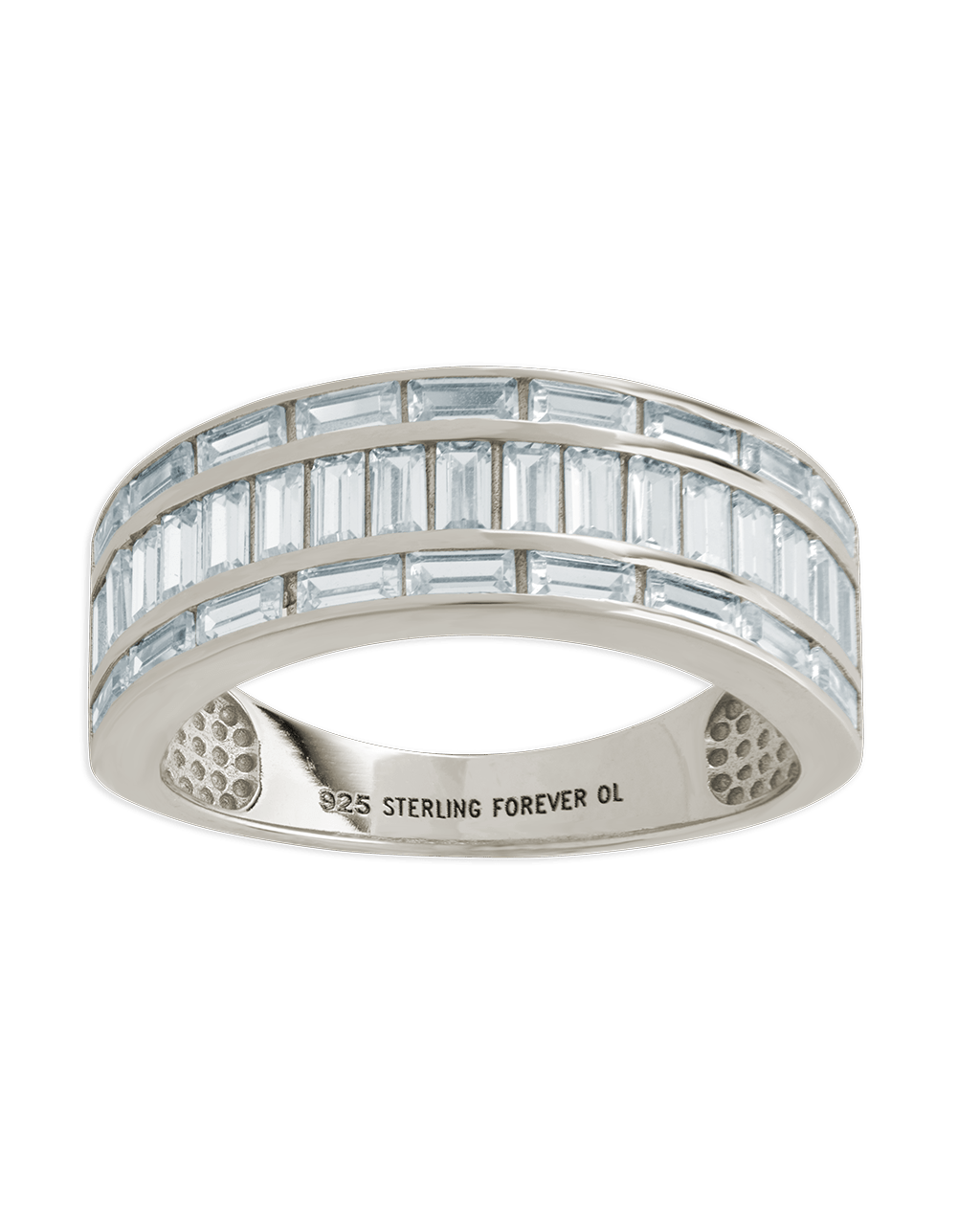 Sterling Silver Kate Baguette Eternity Ring - Sterling Forever