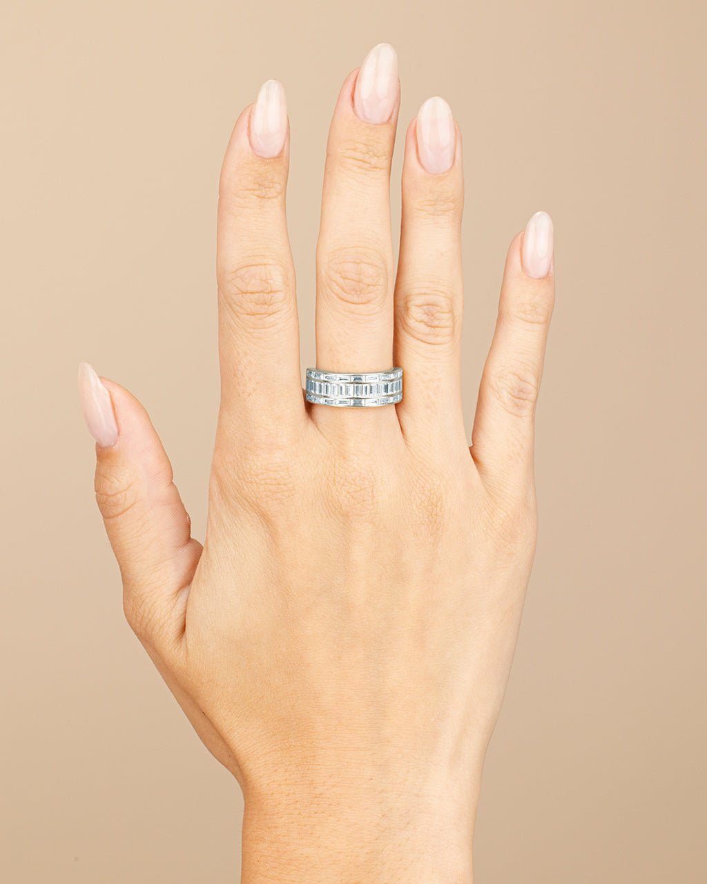 Sterling Silver Kate Baguette Eternity Ring - Sterling Forever