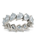 Sterling Silver Ireland Heart-Cut Eternity Ring