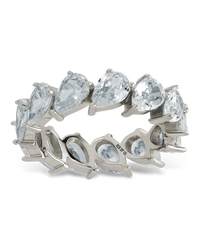 Sterling Silver Ireland Heart-Cut Eternity Ring
