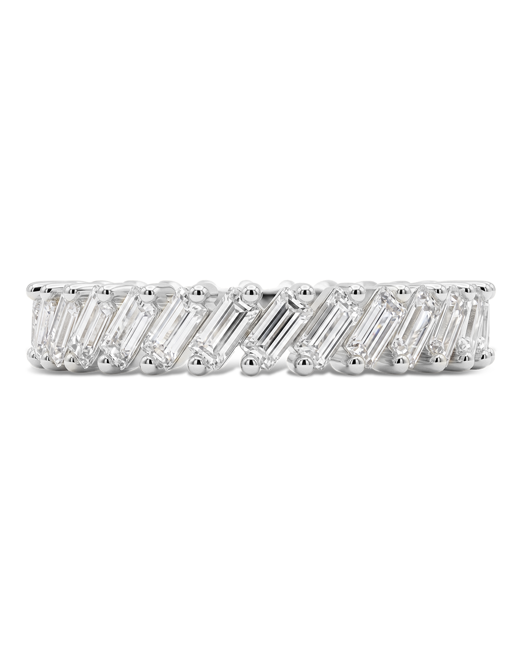 Sterling Silver Itzayana Baguette Eternity Band